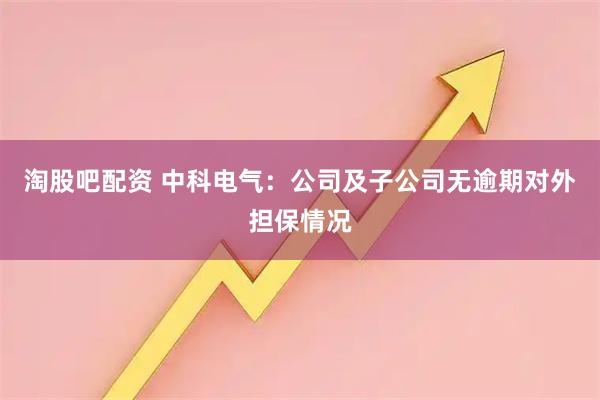 淘股吧配资 中科电气：公司及子公司无逾期对外担保情况